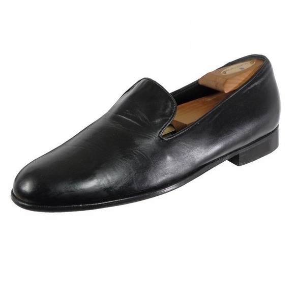 COLE HAAN Collection Loafers Dress Shoes Sz. 11 D Black Leather ITALY Slip-On main image 5